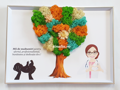 tablou cu licheni cadou medic ginecolog obstetrician