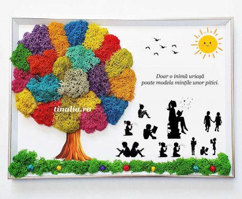 tablou licheni cadou personalizat educatoare